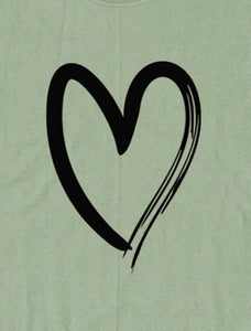 #Heart T-shirt Green