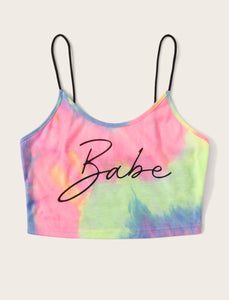 #BABE Tye Dye Cami Crop Top