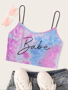#BABE Tye Dye Cami Crop Top