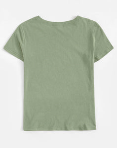 #Heart T-shirt Green